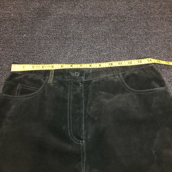 Bushwacker Black Genuine Leather Dress Pants Size 10 - Picture 7 of 9